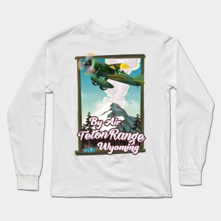 Teton Range Wyoming Travel poster Long Sleeve T-Shirt